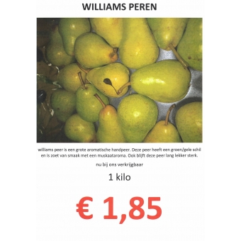 Williams Peren, Prijs per Kilo( MOMENTEEL NIET LEVERBAAR )